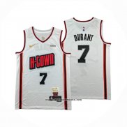 Camiseta Houston Rockets Kevin Durant NO 7 Ciudad 2024-25 Blanco