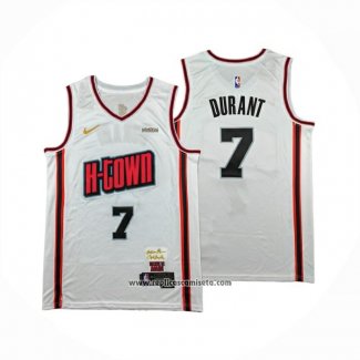 Camiseta Houston Rockets Kevin Durant NO 7 Ciudad 2024-25 Blanco