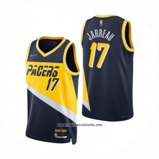 Camiseta Indiana Pacers DeJon Jarreau #17 Ciudad 2021-22 Azul