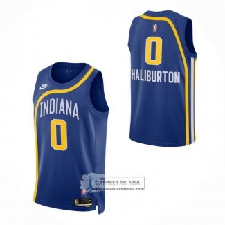 Camiseta Indiana Pacers Tyrese Haliburton NO 0 Classic 2026-27 Azul
