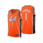 Camiseta Los Angeles Clippers James Harden NO 1 Ciudad 2025-26 Naranja
