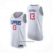 Camiseta Los Angeles Clippers Paul George #13 Association 2020-21 Autentico Blanco