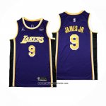 Camiseta Los Angeles Lakers Bronny James #9 Statement Violeta1
