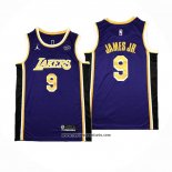 Camiseta Los Angeles Lakers Bronny James #9 Statement Violeta1