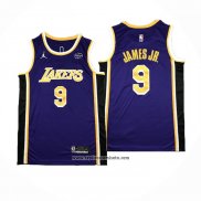 Camiseta Los Angeles Lakers Bronny James #9 Statement Violeta1