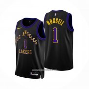 Camiseta Los Angeles Lakers D'Angelo Russell #1 Ciudad 2023-24 Negro