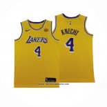 Camiseta Los Angeles Lakers Dalton Knecht #4 Icon 2024-25 Amarillo