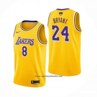 Camiseta Los Angeles Lakers Kobe Bryant #8 24 Amarillo