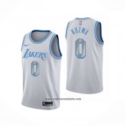 Camiseta Los Angeles Lakers Kyle Kuzma #0 Ciudad 2020-21 Blanco