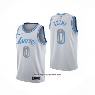 Camiseta Los Angeles Lakers Kyle Kuzma #0 Ciudad 2020-21 Blanco