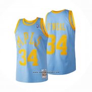 Camiseta Los Angeles Lakers Shaquille O'Neal #34 Mitchell & Ness 2001-02 Azul