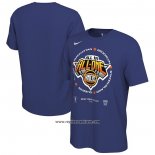 Camiseta Manga Corta New York Knicks 2023 NBA Playoffs Mantra Azul