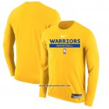 Camiseta Manga Larga Golden State Warriors Practice Performance 2022-23 Amarillo