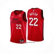 Camiseta Miami Heat Jimmy Butler #22 Ciudad 2024-25 Rojo