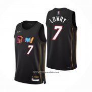 Camiseta Miami Heat Kyle Lowry #7 Ciudad 2021-22 Negro