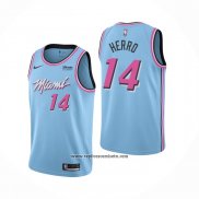 Camiseta Miami Heat Tyler Herro #14 Ciudad 2019-20 Azul