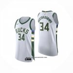 Camiseta Milwaukee Bucks Giannis Antetokounmpo #34 Association 2025-26 Blanco