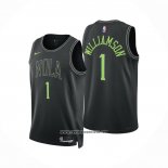 Camiseta New Orleans Pelicans Zion Williamson #1 Ciudad 2023-24 Negro