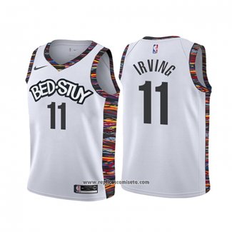 Camiseta Nino Brooklyn Nets Kyrie Irving #11 Ciudad 2019-20 Blanco