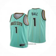 Camiseta Nino Charlotte Hornets LaMelo Ball #1 Ciudad 2020-21 Verde
