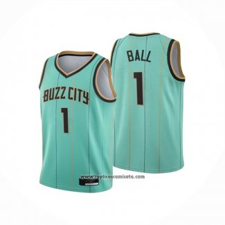 Camiseta Nino Charlotte Hornets LaMelo Ball #1 Ciudad 2020-21 Verde