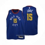 Camiseta Nino Denver Nuggets Nikola Jokic #15 Statement Azul