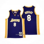 Camiseta Nino Los Angeles Lakers Kobe Bryant #8 Mitchell & Ness 1999-00 Violeta