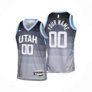 Camiseta Nino Utah Jazz Personalizada Ciudad 2025-26 Gris