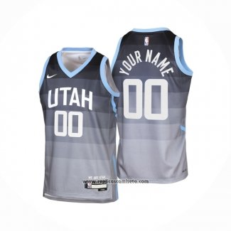Camiseta Nino Utah Jazz Personalizada Ciudad 2025-26 Gris