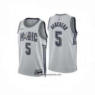 Camiseta Orlando Magic Paolo Banchero #5 Ciudad 2024-25 Blanco
