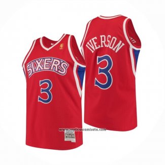 Camiseta Philadelphia 76ers Allen Iverson #3 Mitchell & Ness 1996-97 Rojo