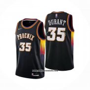 Camiseta Phoenix Suns Kevin Durant #35 75th Anniversary 2022 Negro