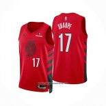 Camiseta Portland Trail Blazers Shaedon Sharpe NO 17 Statement 2025-26 Rojo