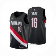 Camiseta Portland Trail Blazers Yang Hansen NO 16 Icon 2025-26 Negro