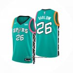 Camiseta San Antonio Spurs Dominick Barlow #26 Ciudad 2022-23 Verde
