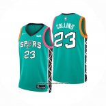 Camiseta San Antonio Spurs Zach Collins #23 Ciudad 2022-23 Verde