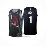 Camiseta Toronto Raptors Gradey Dick #1 Ciudad 2024-25 Negro