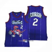 Camiseta Toronto Raptors Kawhi Leonard #2 Retro Violeta