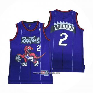 Camiseta Toronto Raptors Kawhi Leonard #2 Retro Violeta