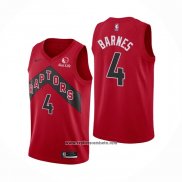 Camiseta Toronto Raptors Scottie Barnes #4 Icon 2020-21 Rojo