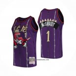 Camiseta Toronto Raptors Tracy Mcgrady #1 Mitchell & Ness 1998-99 Violeta