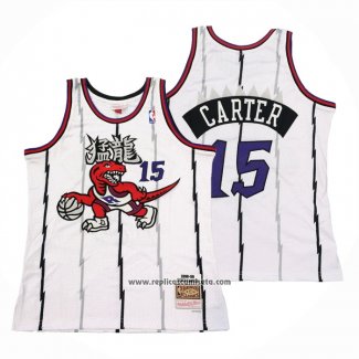 Camiseta Toronto Raptors Vince Carter #15 Mitchell & Ness 1998-99 Blanco2