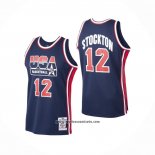 Camiseta USA 1992 John Stockton #12 Negro