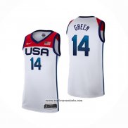 Camiseta USA 2021 Draymond Green #14 Blanco