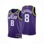 Camiseta Utah Jazz Brice Sensabaugh #8 Classic 2023-24 Violeta