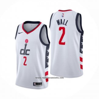 Camiseta Washington Wizards John Wall #2 Ciudad 2019-20 Blanco