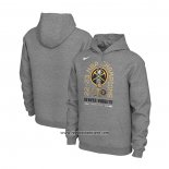 Sudaderas con Capucha Denver Nuggets 2023 NBA Finals Champions Locker Room Pullover Gris