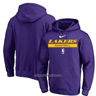 Sudaderas con Capucha Los Angeles Lakers Practice Performance 2022-23 Violeta