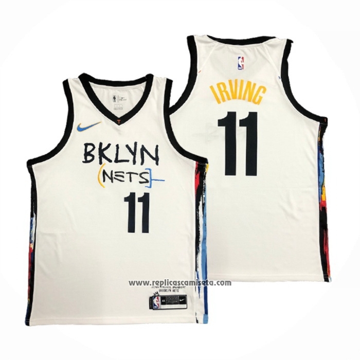 Kyrie Irving #11 Brooklyn Nets Camiseta Jersey Baloncesto Edición Ciudad Blanco 