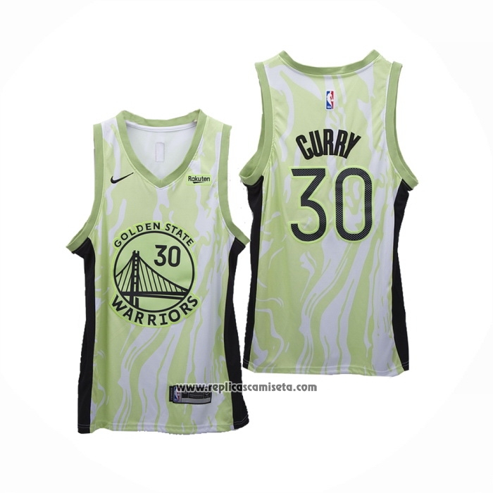 Camiseta Golden State Stephen Curry #30 Fashion Royalty Verde
